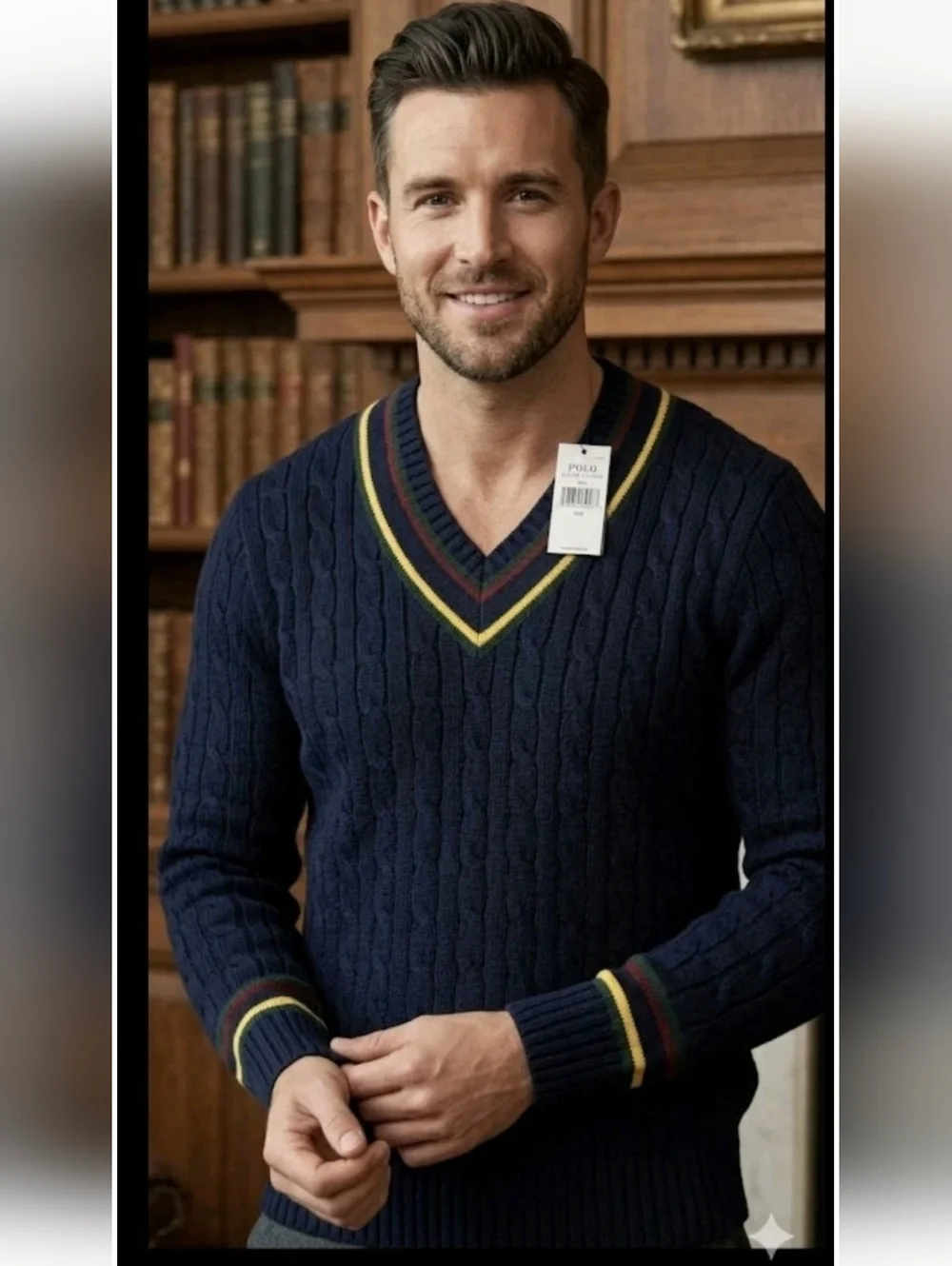 Ralph Lauren The Iconic Cricket Sweater Men's Navy Size XL